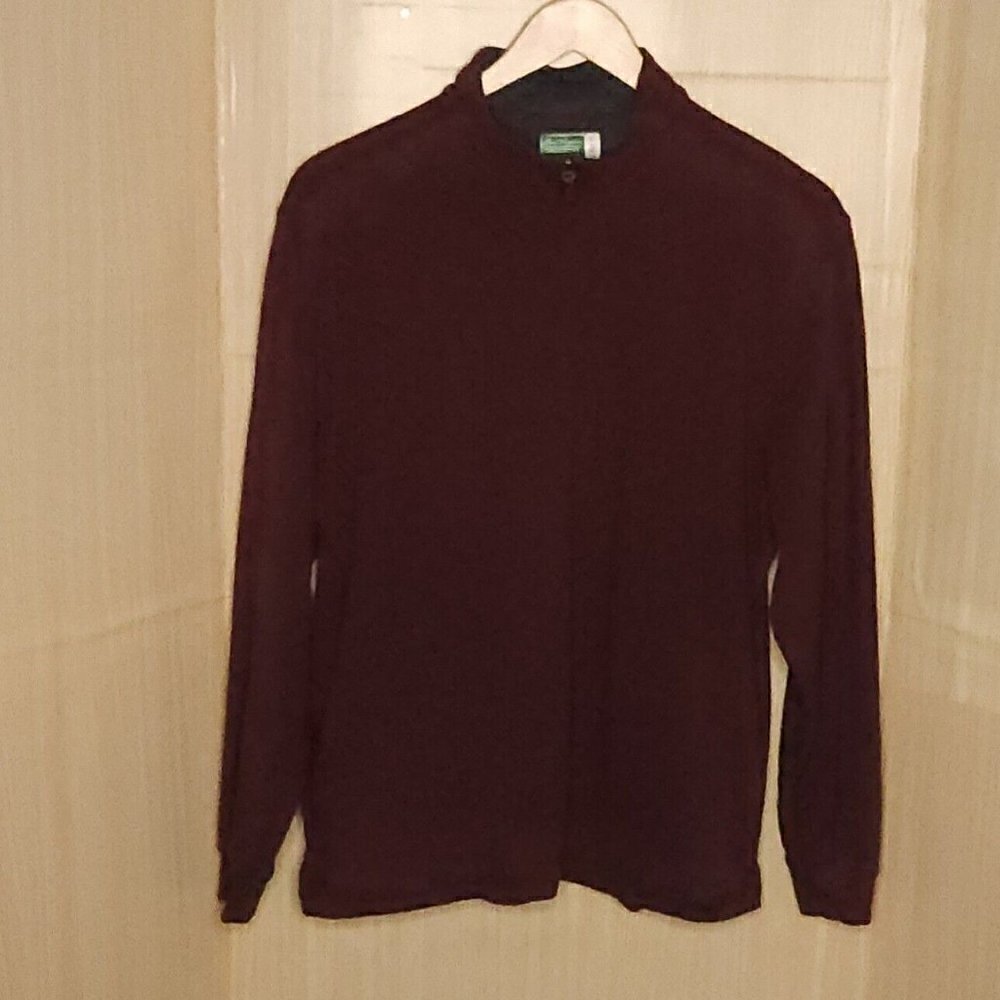 Ben Hogan Maroon Red Quarter Zip Golf Pullover Large